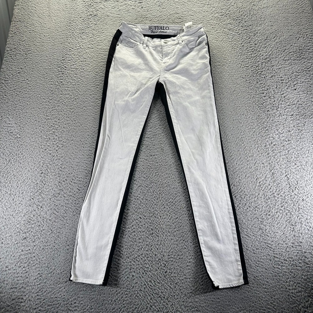 Buffalo David Bitton Jeans Women's 26 White Cotton Denim Skinny Mid Rise Stretch